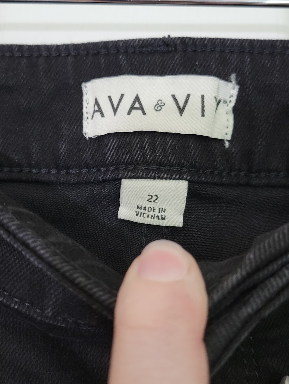 NWT Ava & Viv Black High Rise Flare Jeans Denim Plus Size 22 - Picture 7 of 13